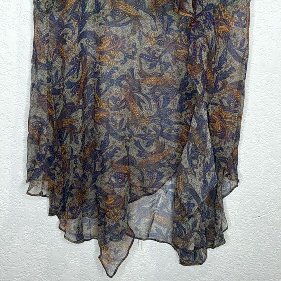 NWT Veronica Beard Trixie Illusion Asymmetrical Skirt Seafoam Green Size 12 - Picture 5 of 12